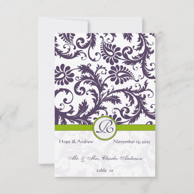 DIY You Score and Fold Tent Wedding Place Cards (Back)