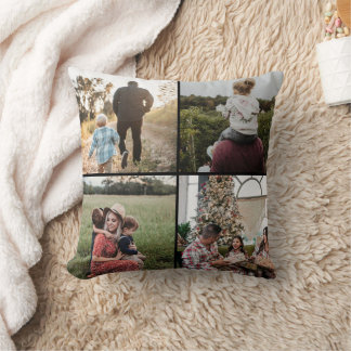 DIY YOUR | FAMILY Two Sided Family 4 Pictures Cushion