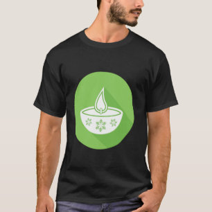 Diya Lamp Diwali Hindu Sikh, Buddhist Jain Prayer T-Shirt