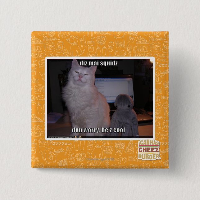 diz mai squidz 15 cm square badge (Front)