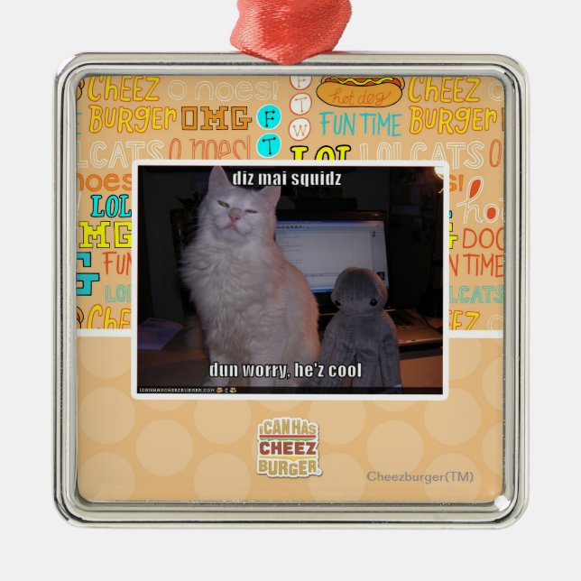 diz mai squidz metal ornament (Front)