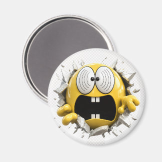 Dizzy 3D Emoji Round Magnet