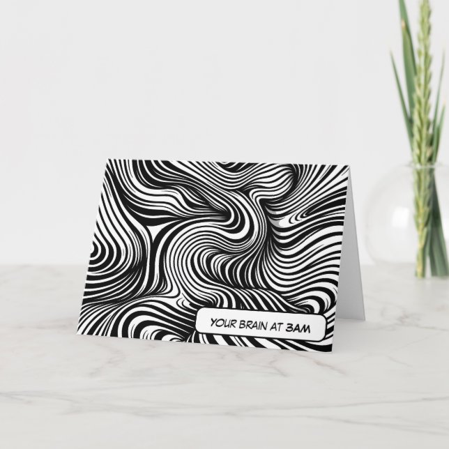 Dizzy Kaleidoscope Insomnia Humour Card (Front)