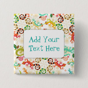 Dizzy Lizards - Custom Pin Button