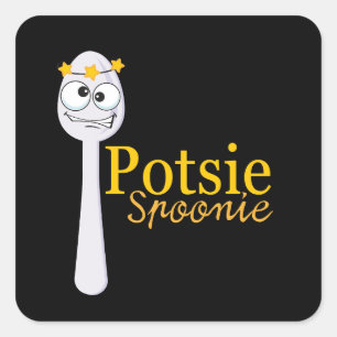 Dizzy Potsie Spoonie Square Sticker