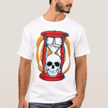 Dizzy skull and hourglass-for light shirts