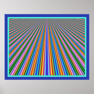 Dizzying Colour Lines Highway Poster