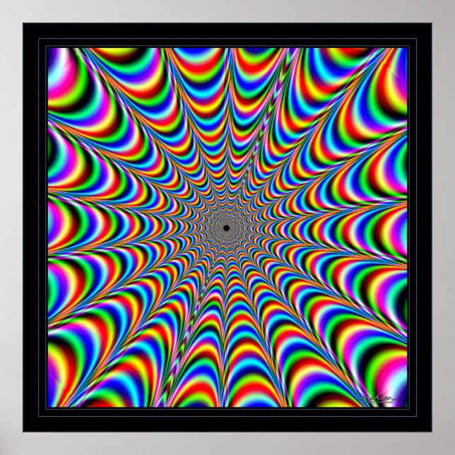 Dizzying Colour Spider Web Poster (Front)