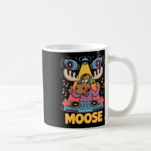 Dj Animal Moose Mixing Beats Music Fun Coffee Mug
