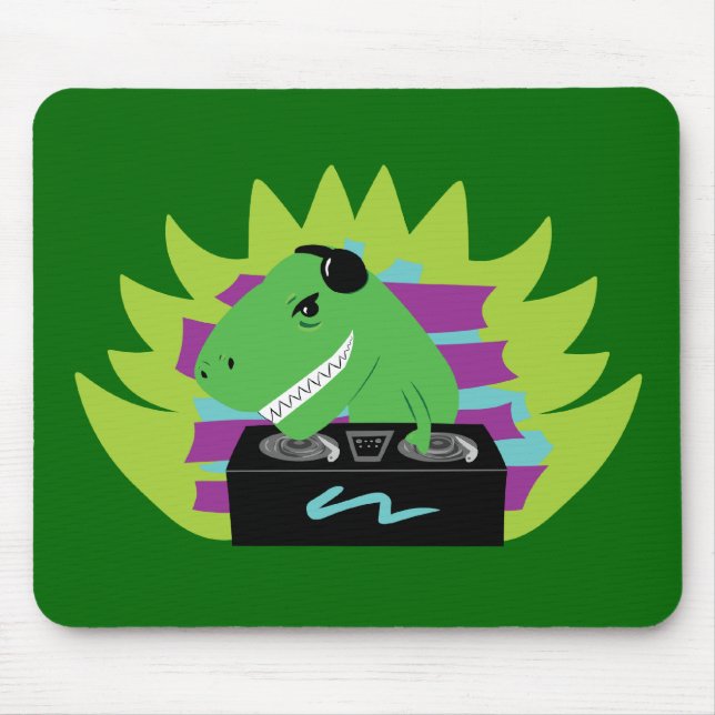 Dj-asaurus Rex Mouse Pad (Front)