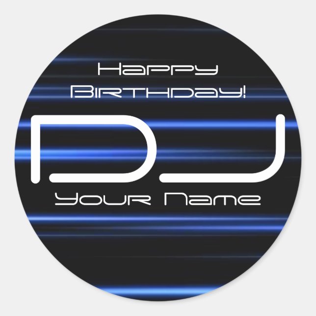 DJ Birthday Sticker (Front)