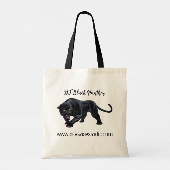 DJ Black Panther Tote Bag (Back)