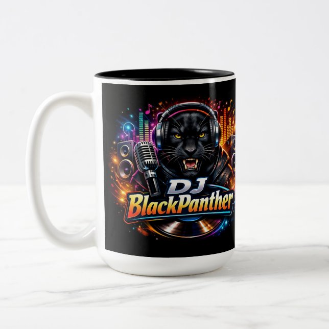 DJ BLACKPANTHER 2 Two-Tone COFFEE MUG (Left)