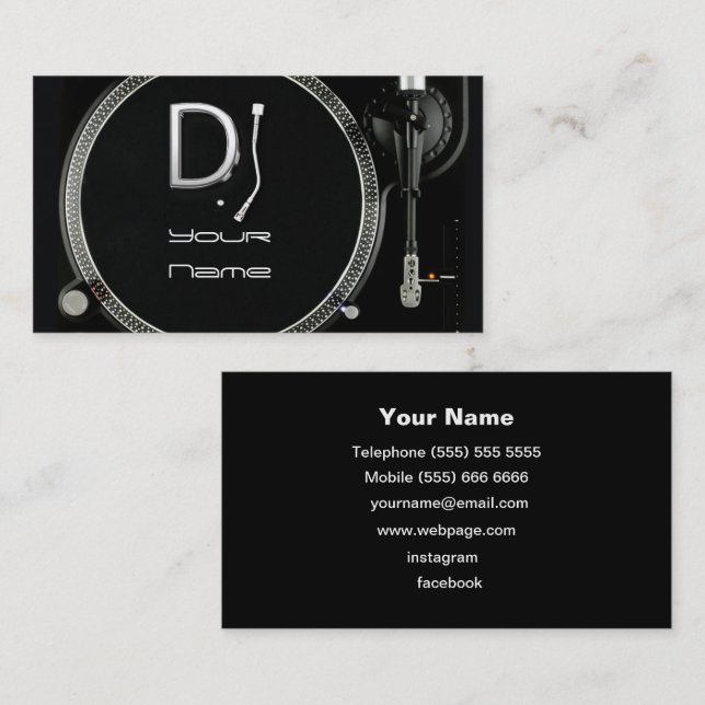 DJ  Business Card (Front/Back)