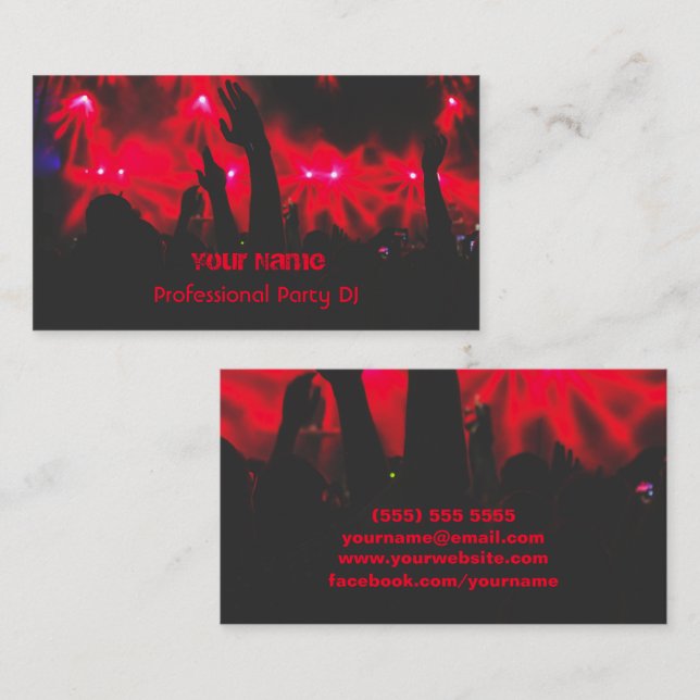 DJ  Business Card (Front/Back)