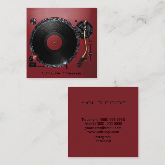 DJ  Business Card (Front/Back)