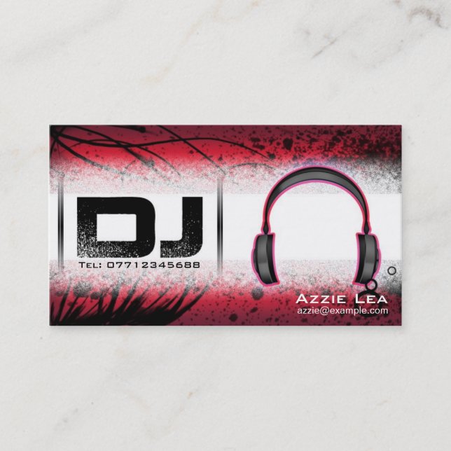 DJ Business Card - customisable (Front)