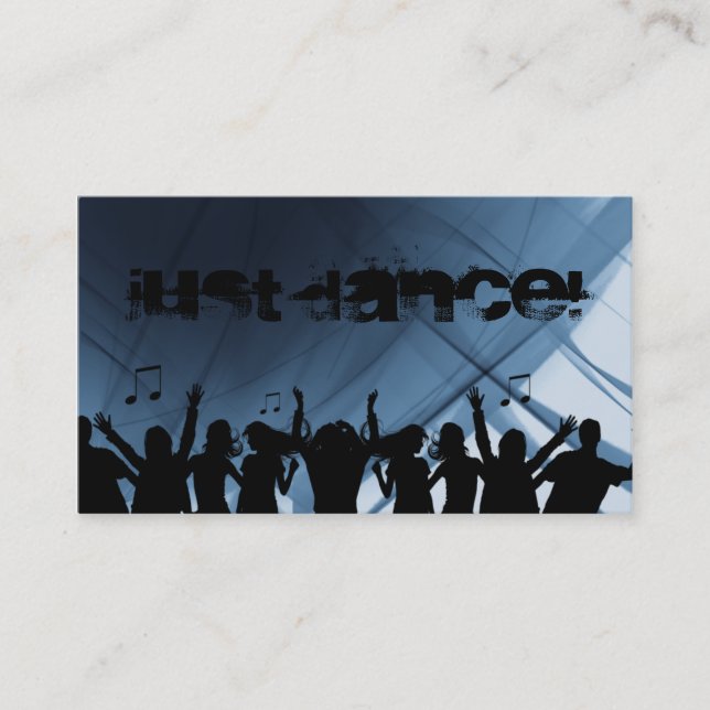 Dj Business Card Music blue Retro Dance 2 (Front)