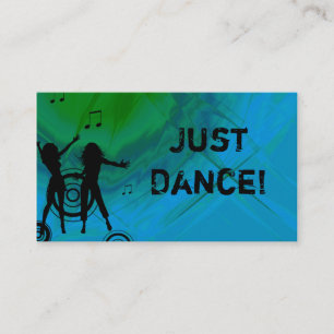 Dj Business Card Music Red blue green Retro Dance