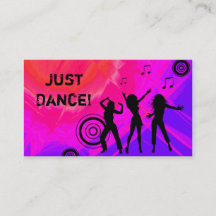 Dj Business Card Music Red pink Retro Dance 2