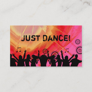 Dj Business Card Music Red Pink Retro Dance 2