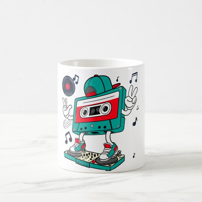 DJ cassette tape Coffee Mug (Center)