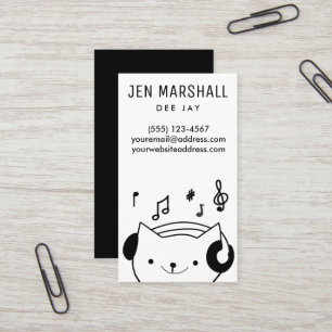 DJ cat Business Card