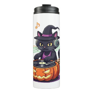 Dj cat halloween Oversized T-Shirt Thermal Tumbler
