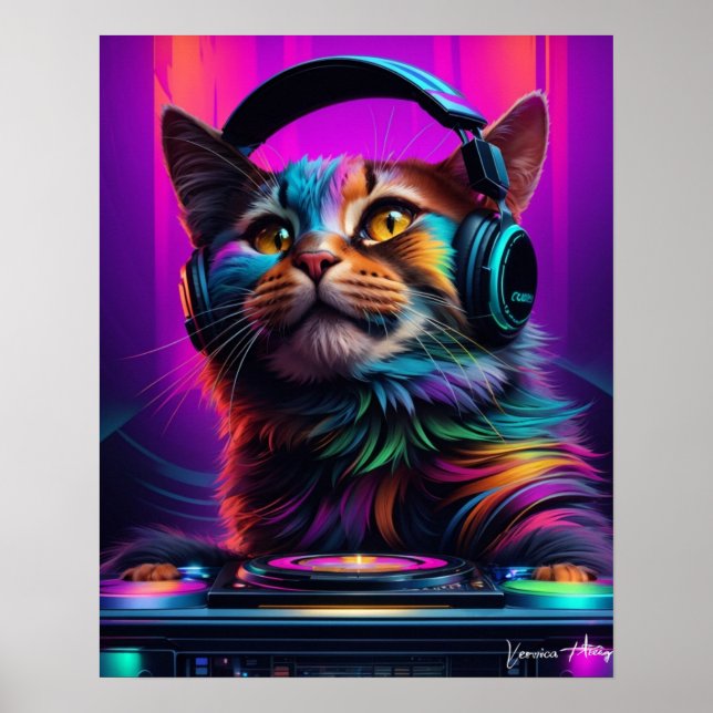 Dj cat poster (Front)
