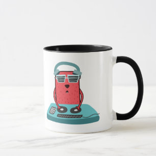 DJ Cat with Headphones and Sunglasses  Mug