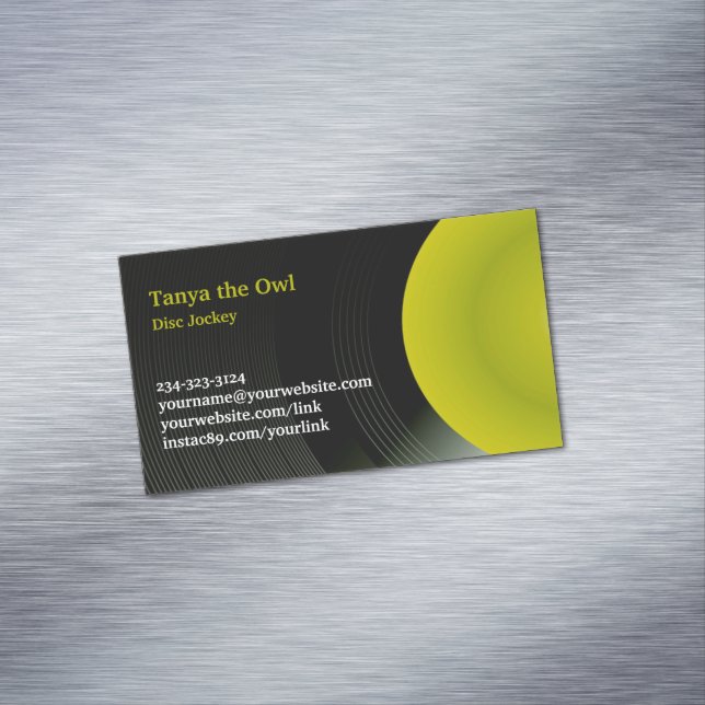 DJ CD Background Magnetic Business Card (In Situ)