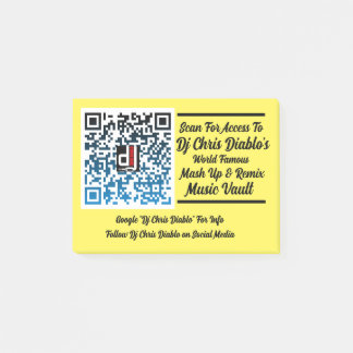Dj Chris Diablo Promo Post its Post-it Notes