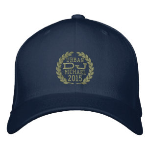 DJ Classic Laurels to Personalise Name Event Year! Embroidered Hat