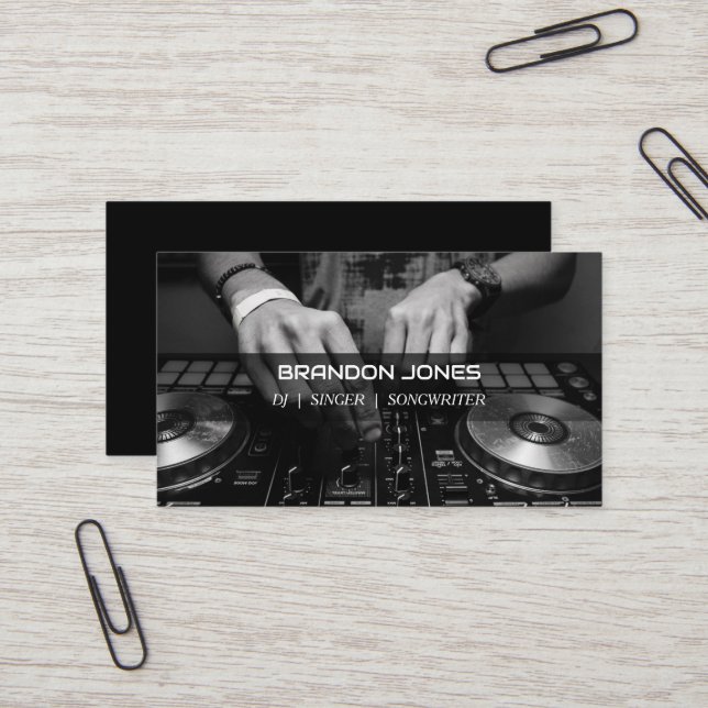 DJ Console Custom Professional Business Card (Front/Back In Situ)
