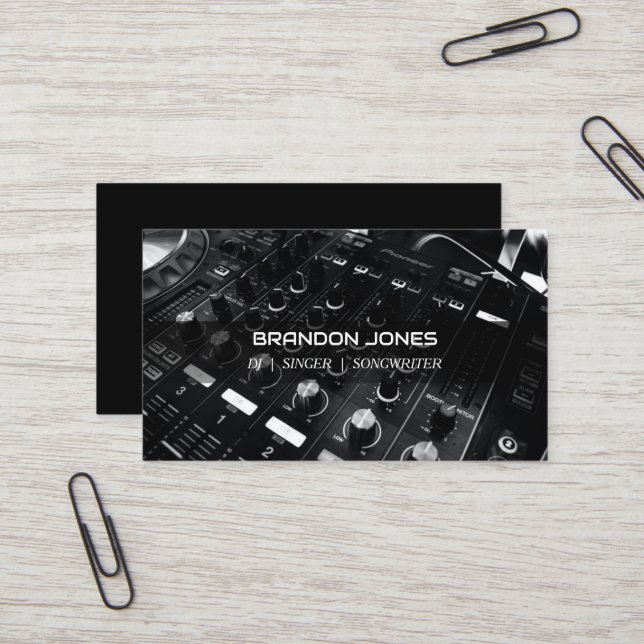DJ Console Custom Professional Business Card (Front/Back In Situ)