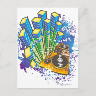 DJ Control Panel Postcard