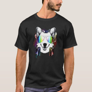 Dj Corgi Rave Music Dog T-Shirt