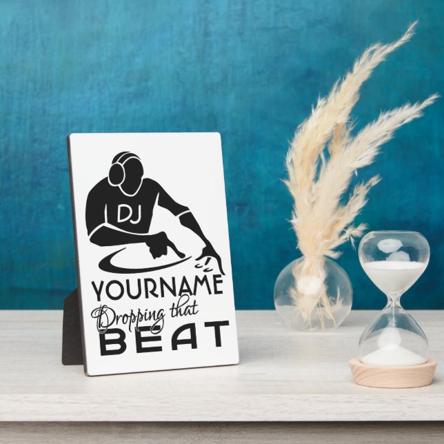 DJ custom color & monogram plaque (Side)