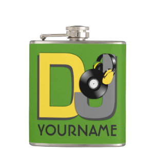 DJ custom colour & monogram flask
