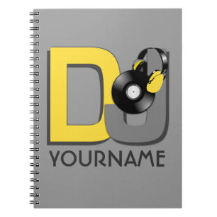DJ custom colour notebook