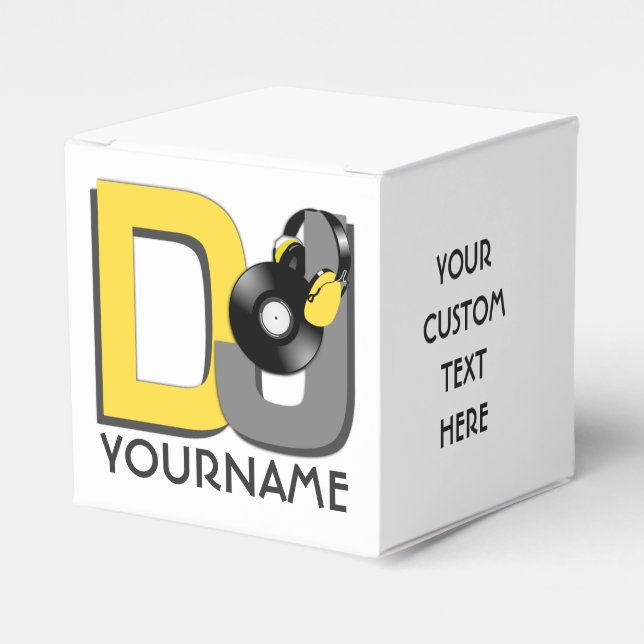 DJ custom favour boxes (Front Side)