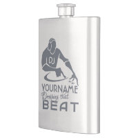 DJ custom monogram flask