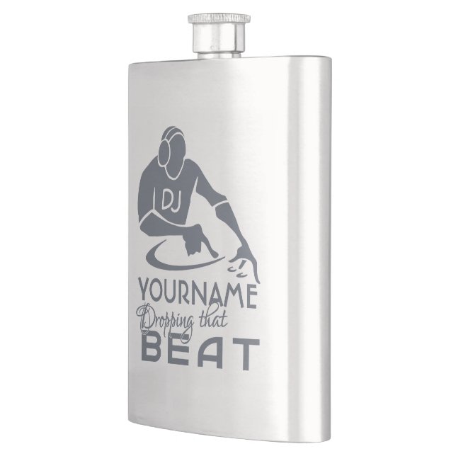 DJ custom monogram flask (Left)