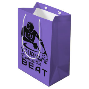 DJ custom name & colour gift bags