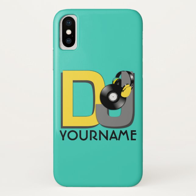 DJ custom name & colour phone cases (Back)
