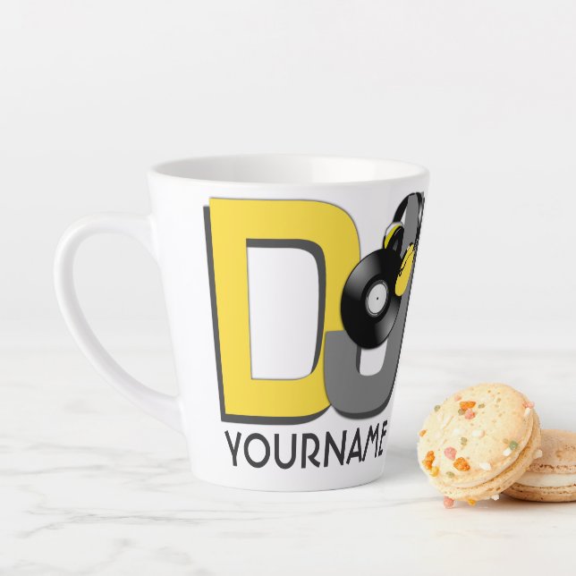 DJ custom name Latte Mug (In Situ)