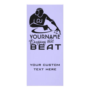 DJ custom text & colour play list rack cards