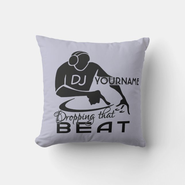 DJ custom throw pillow (Front)