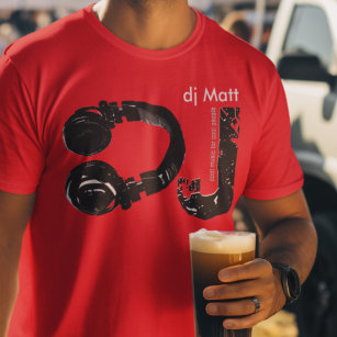 DJ d.j. Music HeadPhone T-Shirt