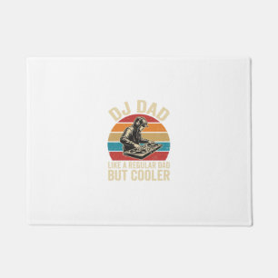 DJ Dad But Cooler Vintage Sunset Vector Design_1 Doormat